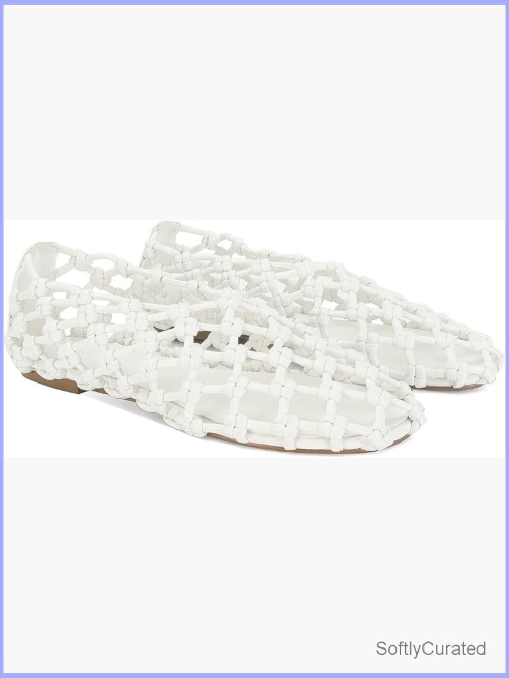 Mesh Ballet Flats Round Toe Woven Hollow Beach Casual Mary Jane Shoes